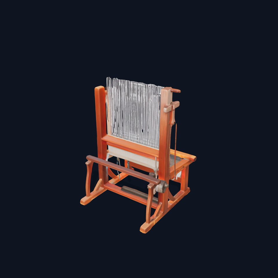 Traditional Wooden Loom model pack